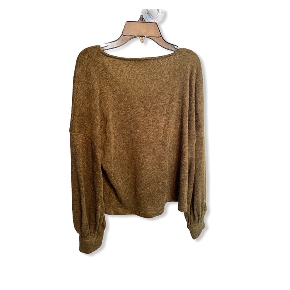 Abound V-Neck Dolman Pullover Sweater Olive Italy - Picture 4 of 7